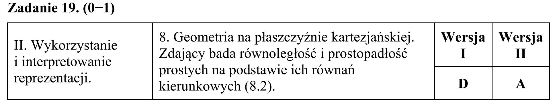 Matura, maj 2017, odpowiedź do zadania 19