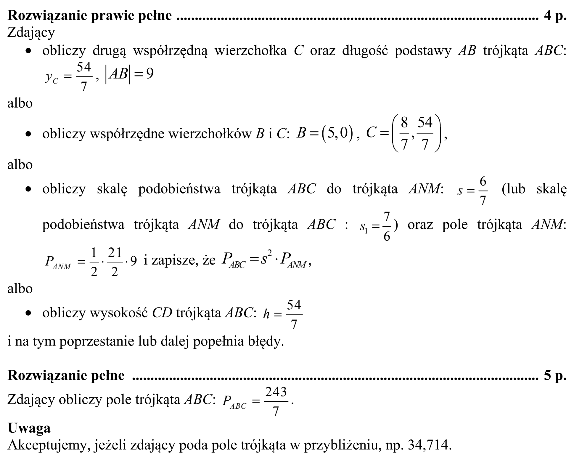 Matura, maj 2017, odpowiedź do zadania 32, fragment 5