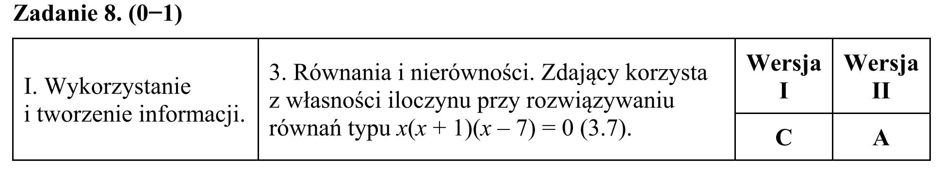 Matura, maj 2017, odpowiedź do zadania 8