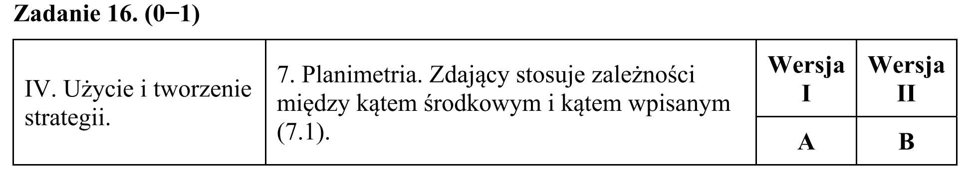 Matura, maj 2018, odpowiedź do zadania 16