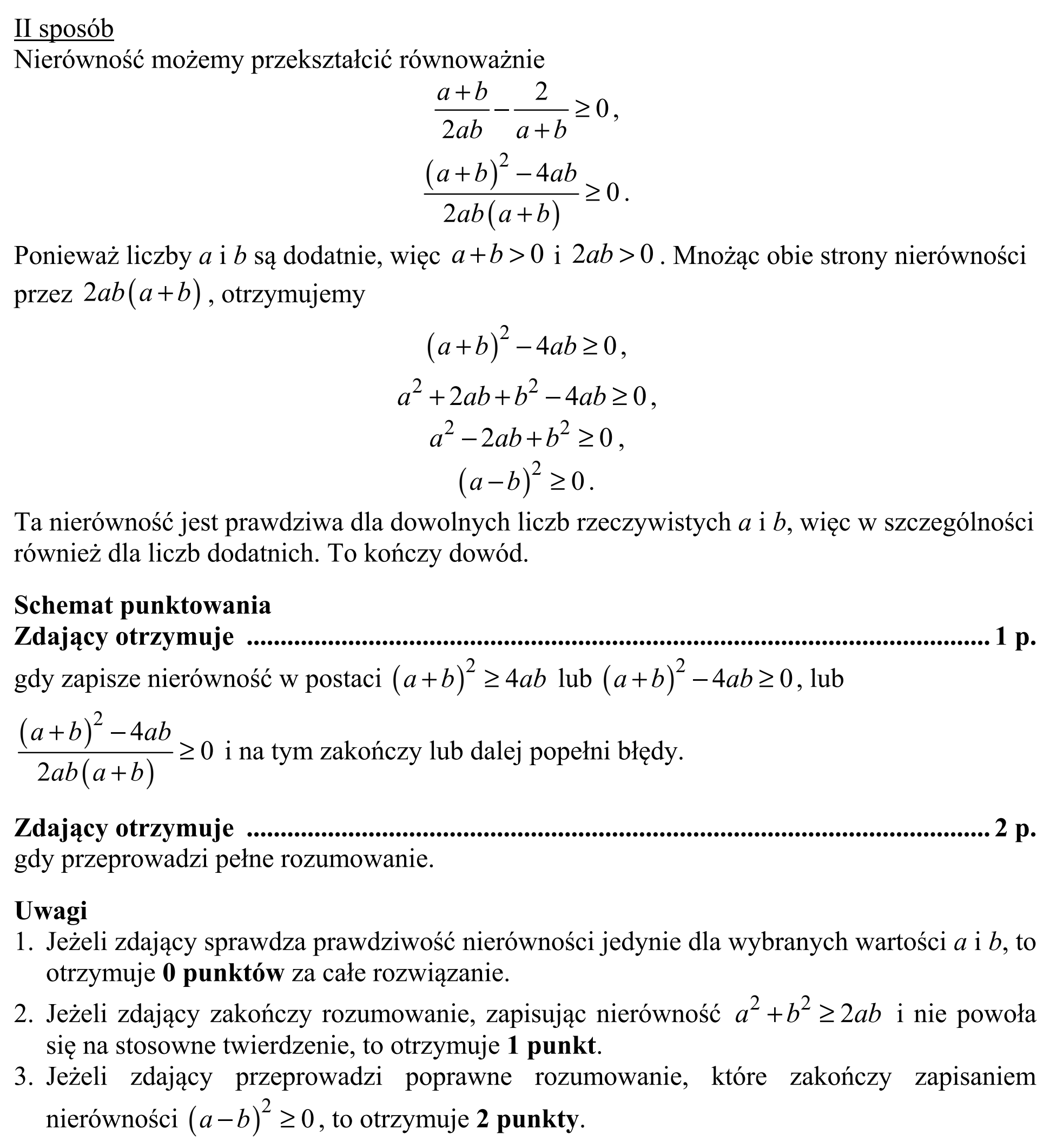 Matura, maj 2018, odpowiedź do zadania 28, fragment 2