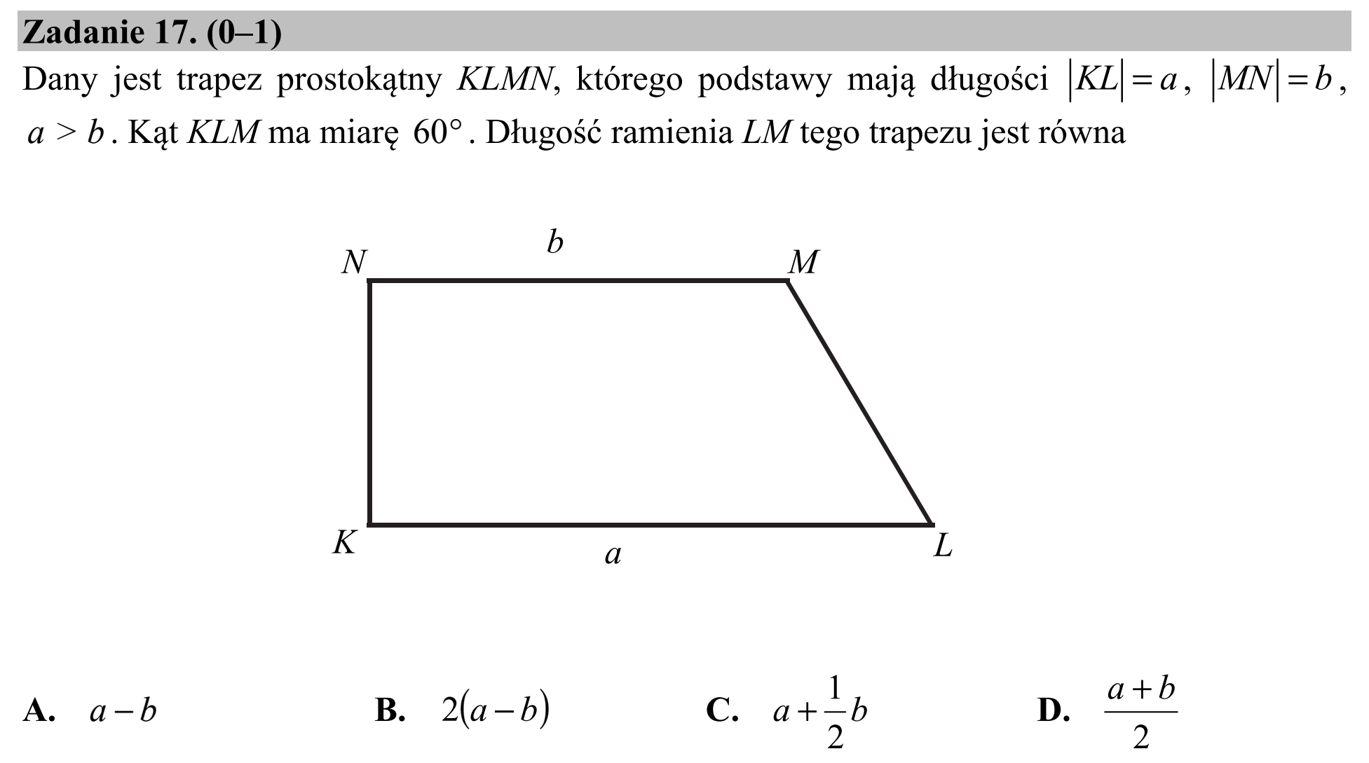 Matura, maj 2018, podgląd zadania 17