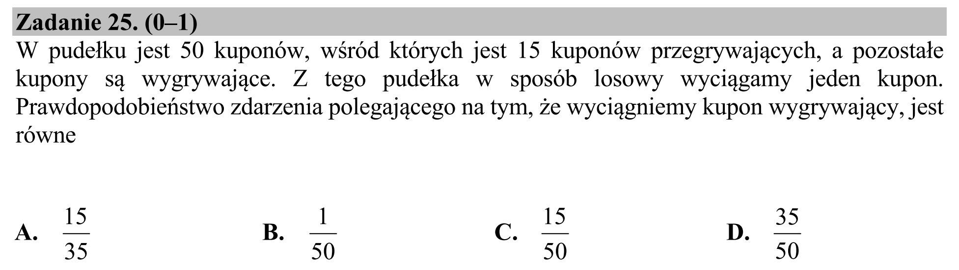 Matura, maj 2018, podgląd zadania 25