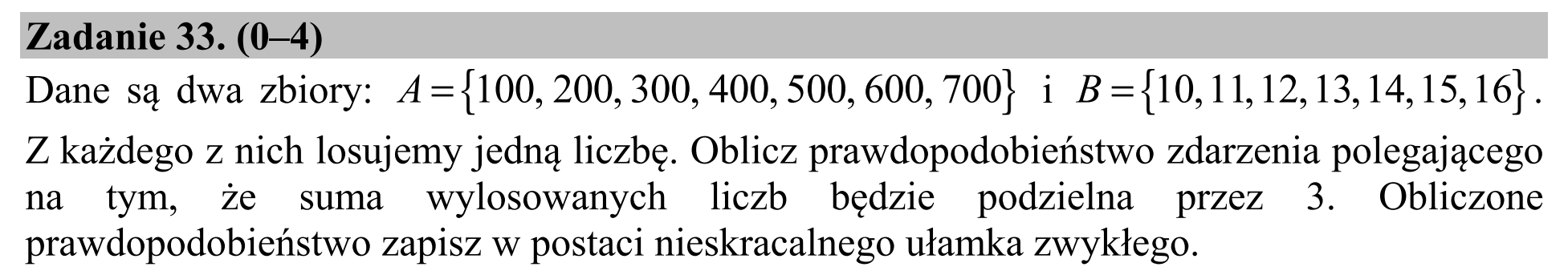 Matura, maj 2018, podgląd zadania 33