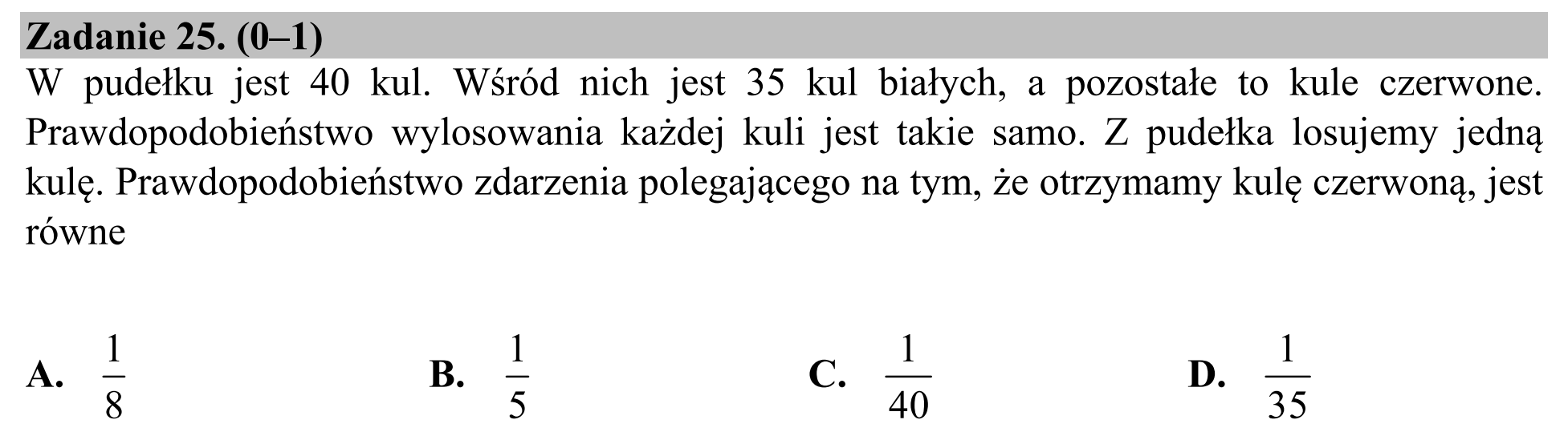 Matura, maj 2019, podgląd zadania 25
