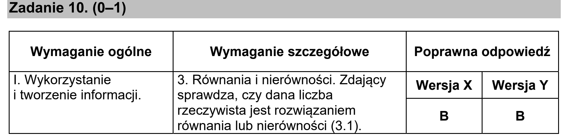 Matura, maj 2020, odpowiedź do zadania 10