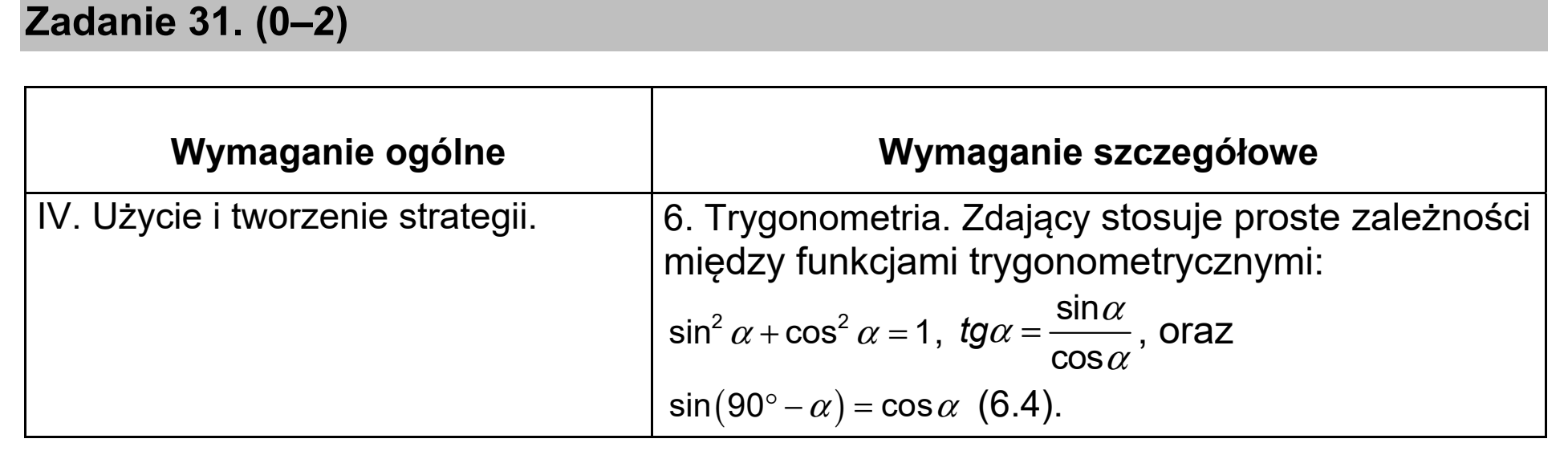 Matura, maj 2020, odpowiedź do zadania 31, fragment 1