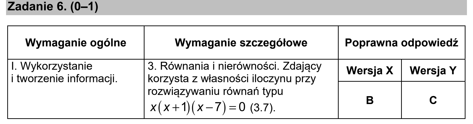 Matura, maj 2020, odpowiedź do zadania 6