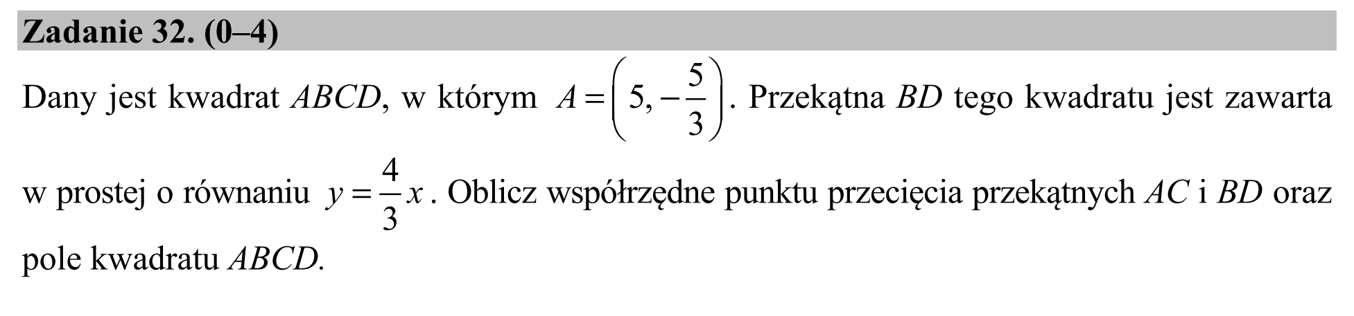 Matura, maj 2020, podgląd zadania 32