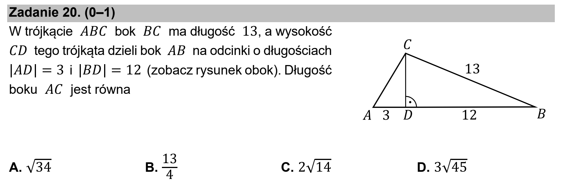 Matura, maj 2021, podgląd zadania 20