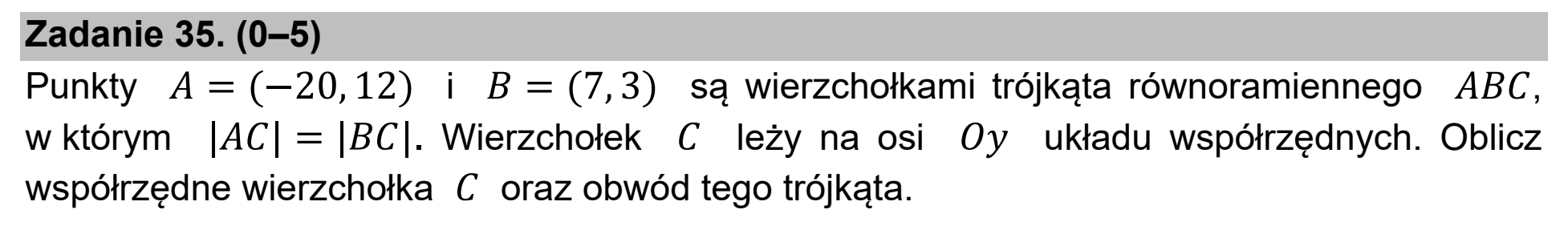 Matura, maj 2021, podgląd zadania 35