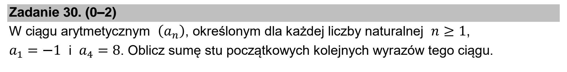 Matura, maj 2022, podgląd zadania 30