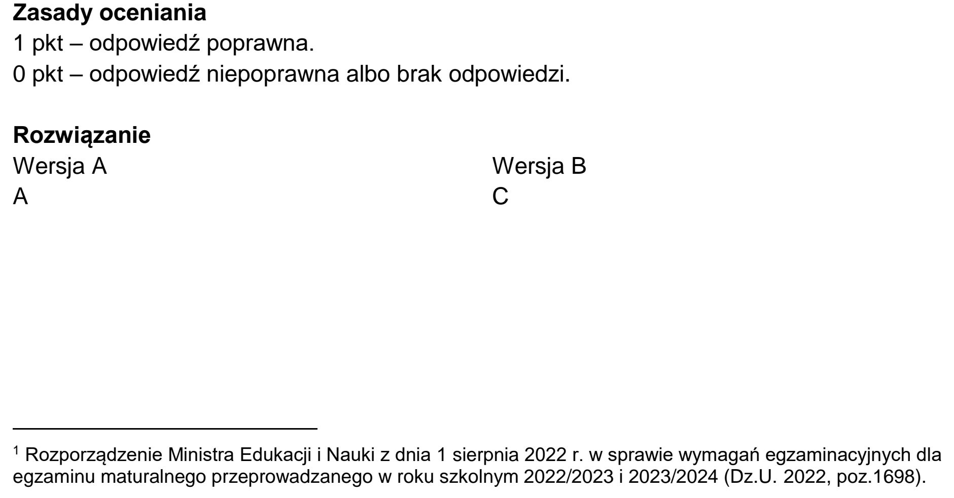 Matura, maj 2023, odpowiedź do zadania 2