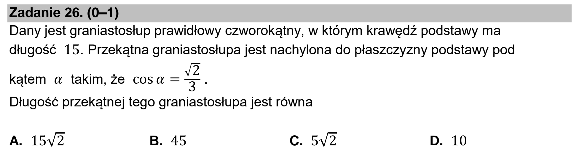 Matura, maj 2023, podgląd zadania 26