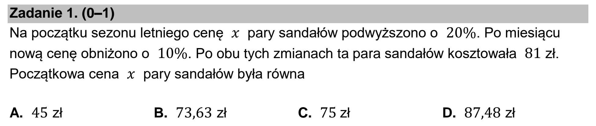 Matura, maj 2024, podgląd zadania 1