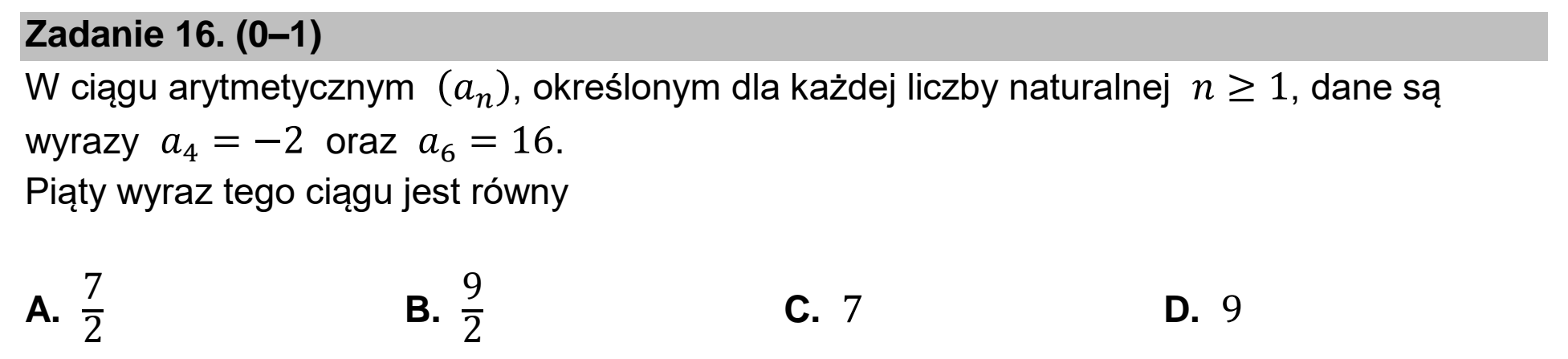 Matura, maj 2024, podgląd zadania 16