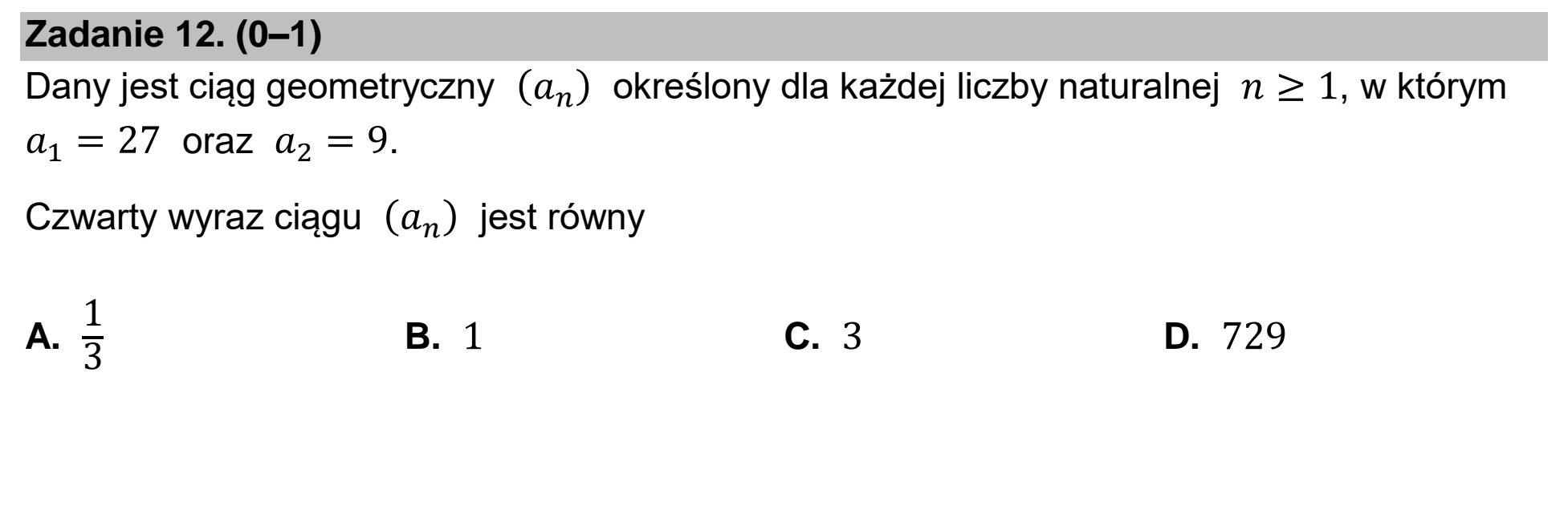 Matura, maj 2025, podgląd zadania 12