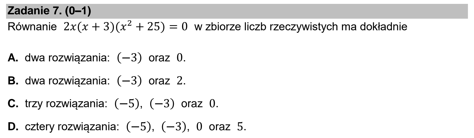Matura, maj 2025, podgląd zadania 7