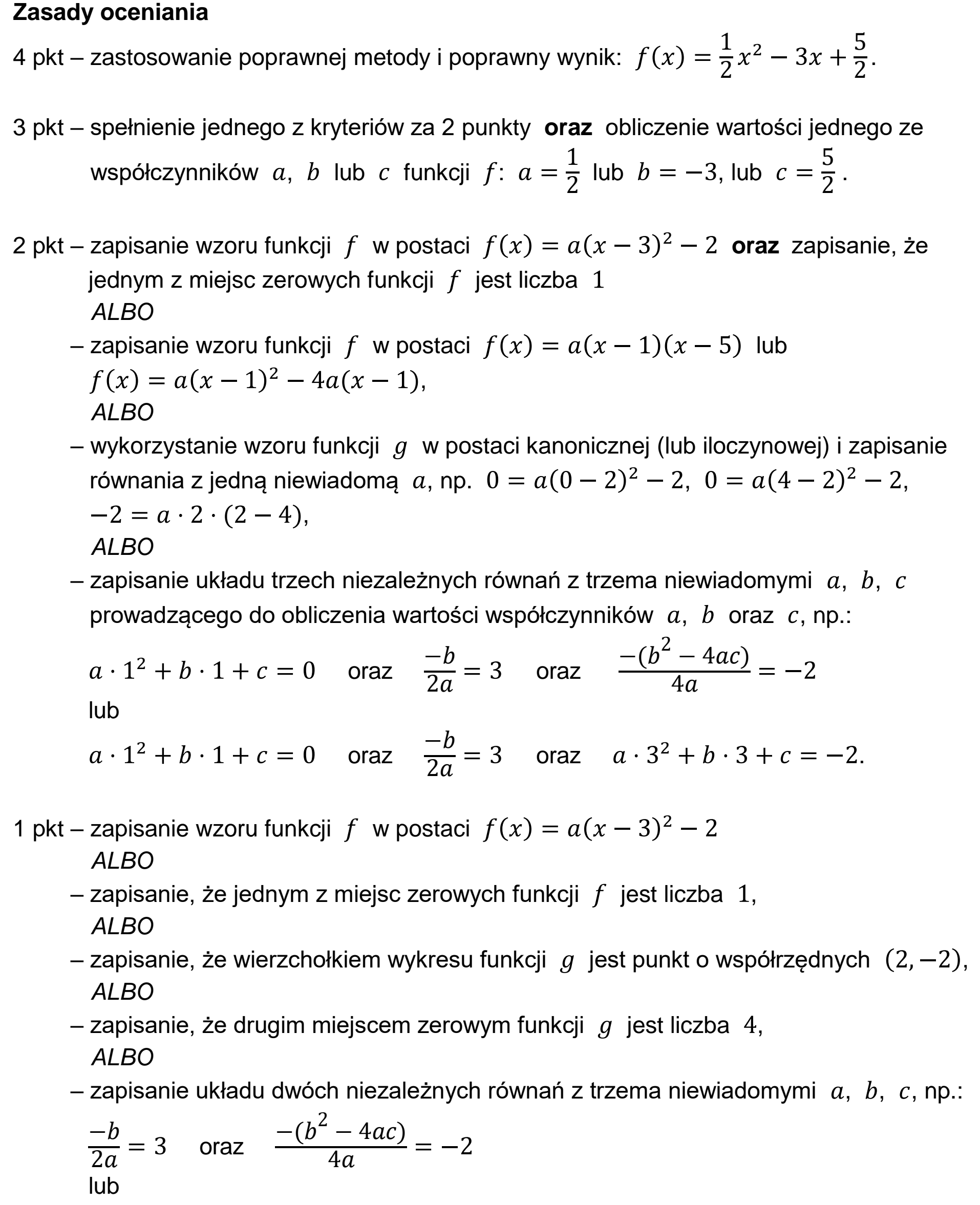 Matura, maj 2026, odpowiedź do zadania 32