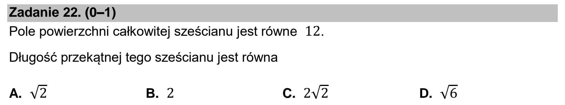 Matura, maj 2026, podgląd zadania 22