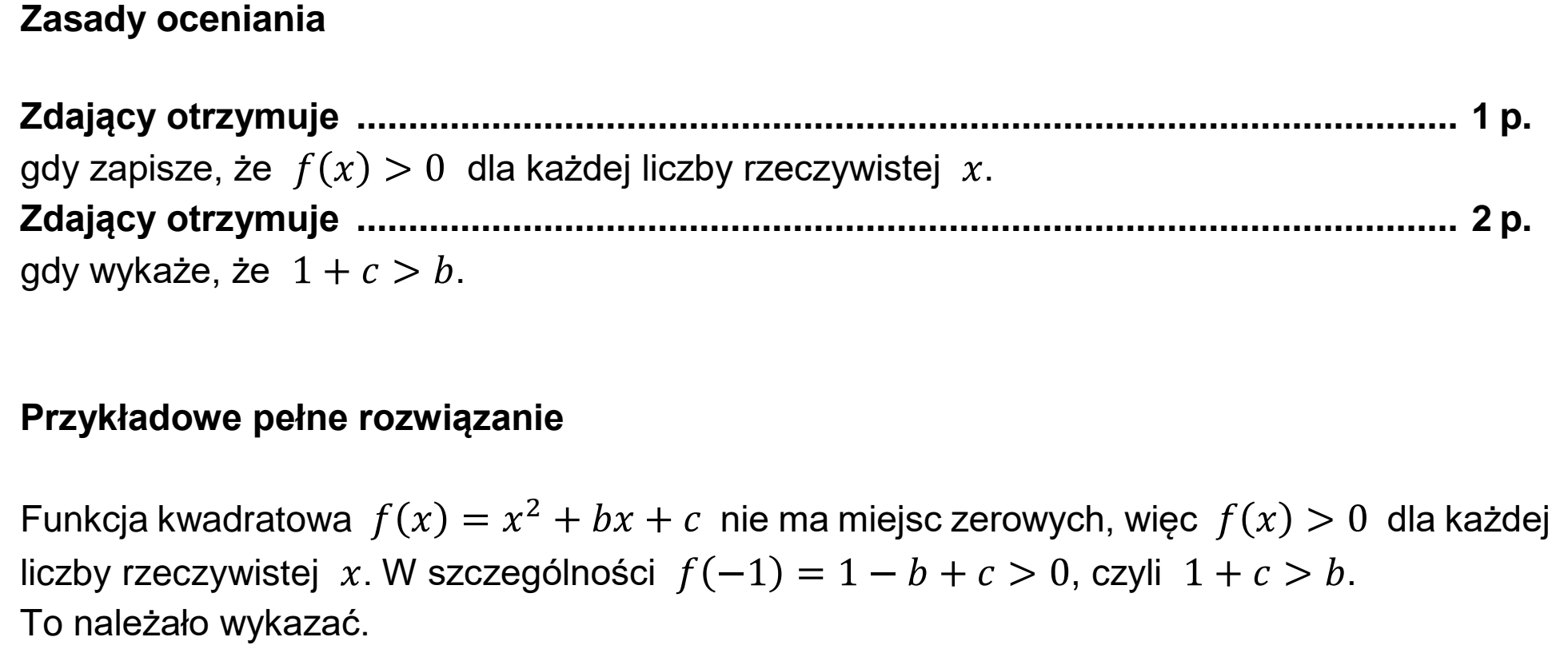 Matura próbna, marzec 2021, odpowiedź do zadania 34