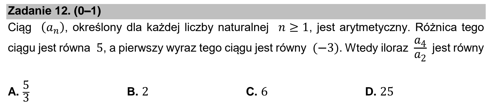 Matura próbna, marzec 2021, podgląd zadania 12