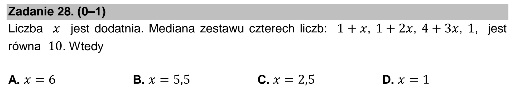 Matura próbna, marzec 2021, podgląd zadania 28