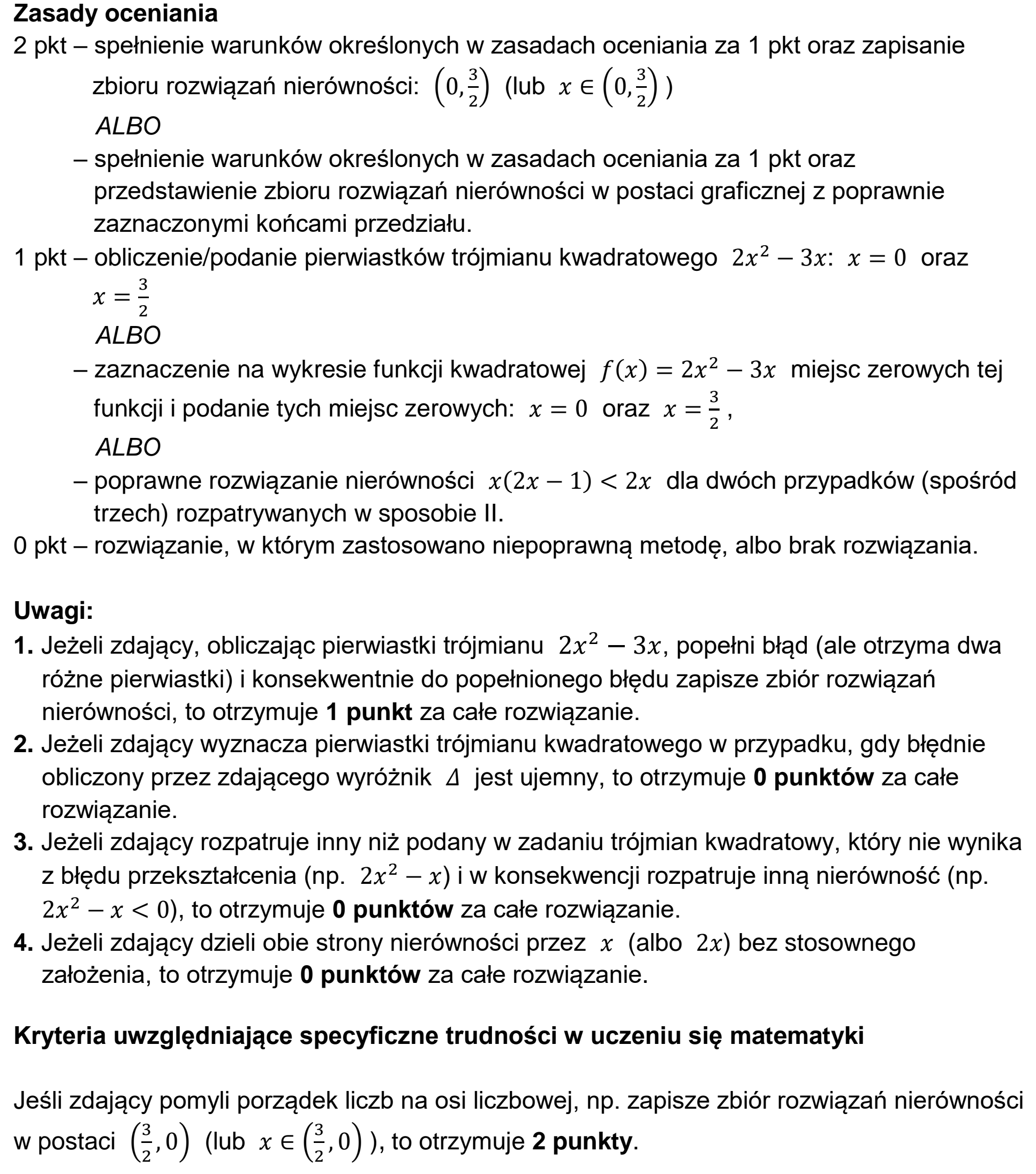 Matura dodatkowa, czerwiec 2023, odpowiedź do zadania 8