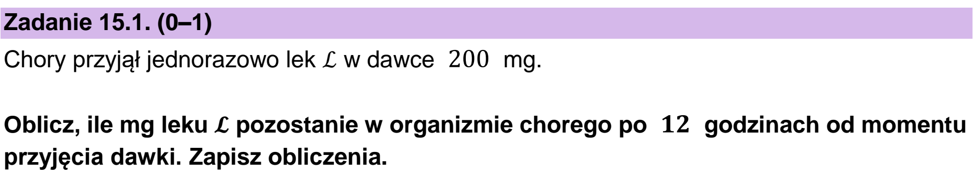 Matura dodatkowa, czerwiec 2023, zadanie 15.1