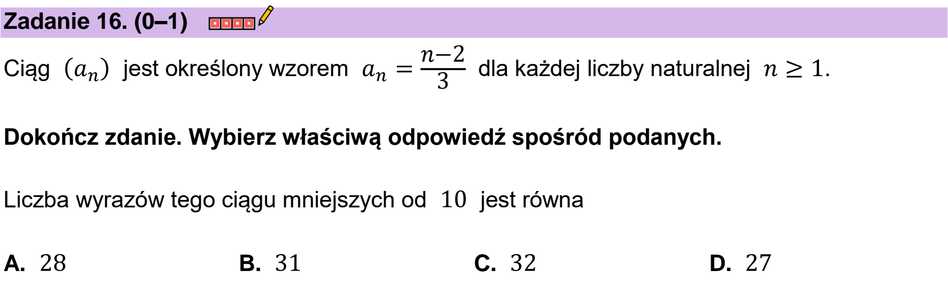 Matura dodatkowa, czerwiec 2023, podgląd zadania 16