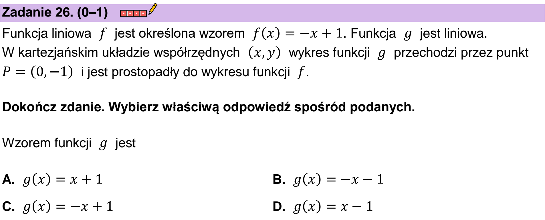 Matura dodatkowa, czerwiec 2023, podgląd zadania 26