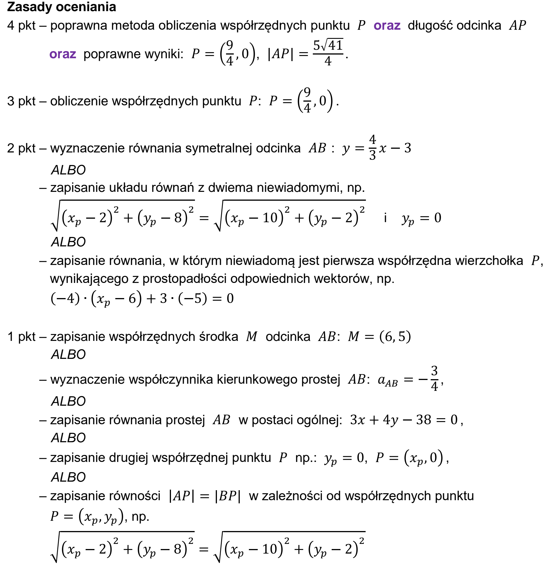 Matura dodatkowa, czerwiec 2024, odpowiedź do zadania 24, fragment 1