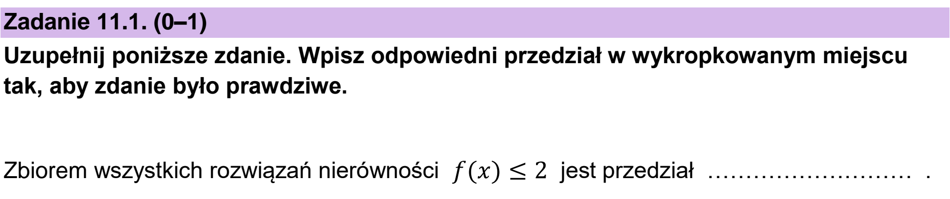 Matura dodatkowa, czerwiec 2024, zadanie 11.1