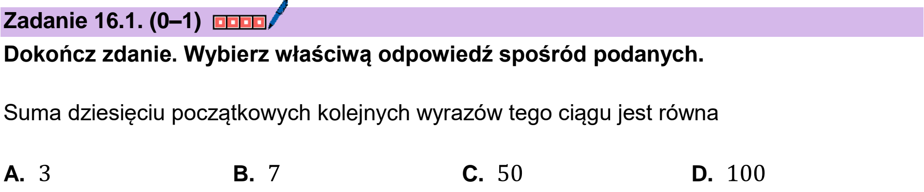 Matura dodatkowa, czerwiec 2024, zadanie 16.1