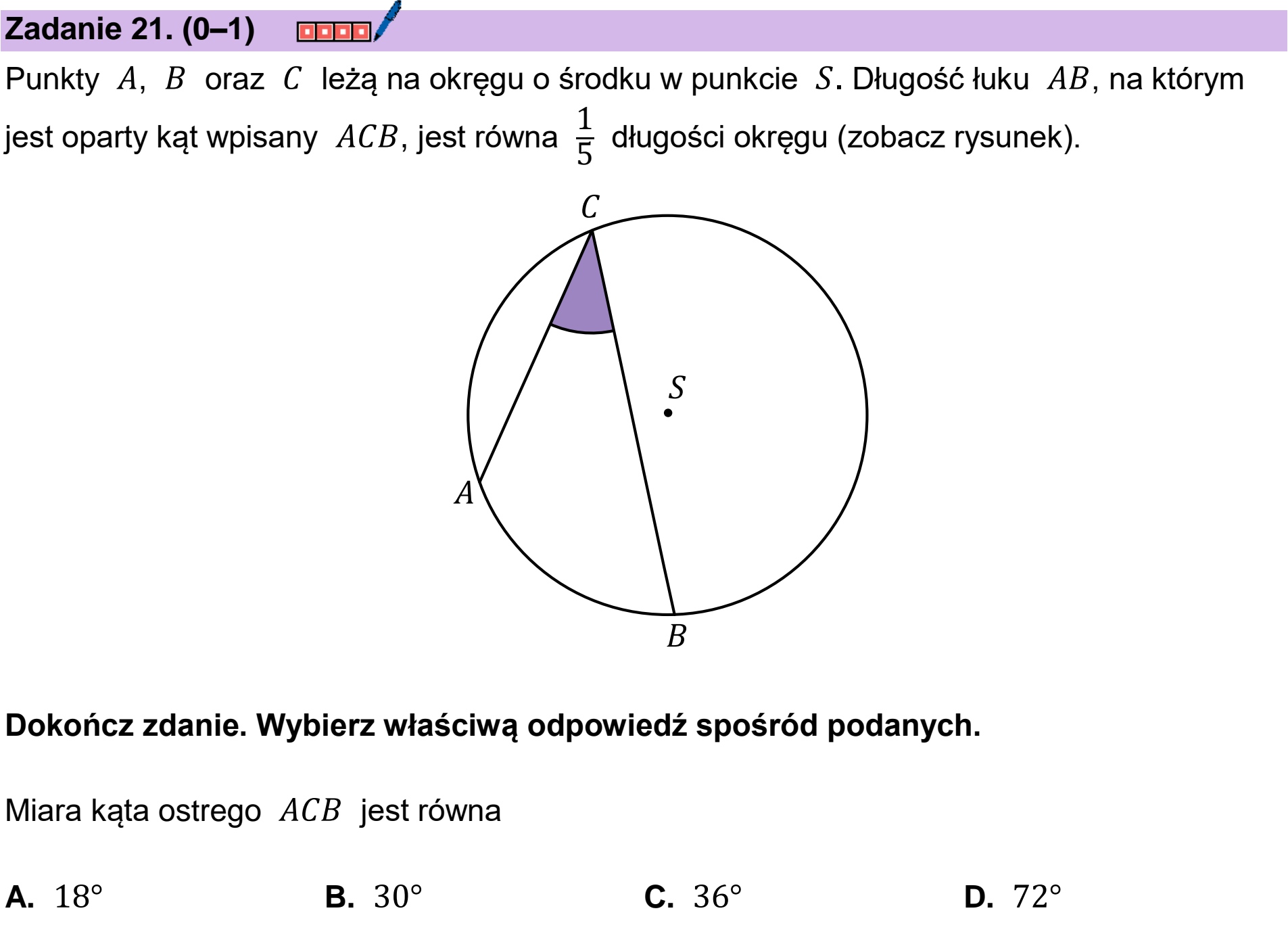 Matura dodatkowa, czerwiec 2024, podgląd zadania 21