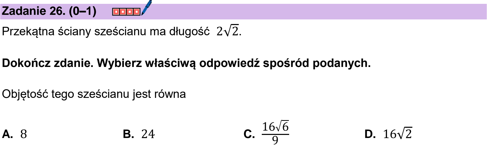 Matura dodatkowa, czerwiec 2024, podgląd zadania 26