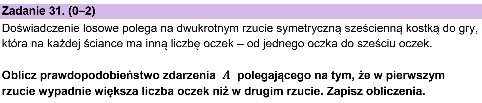Matura dodatkowa, czerwiec 2024, podgląd zadania 31