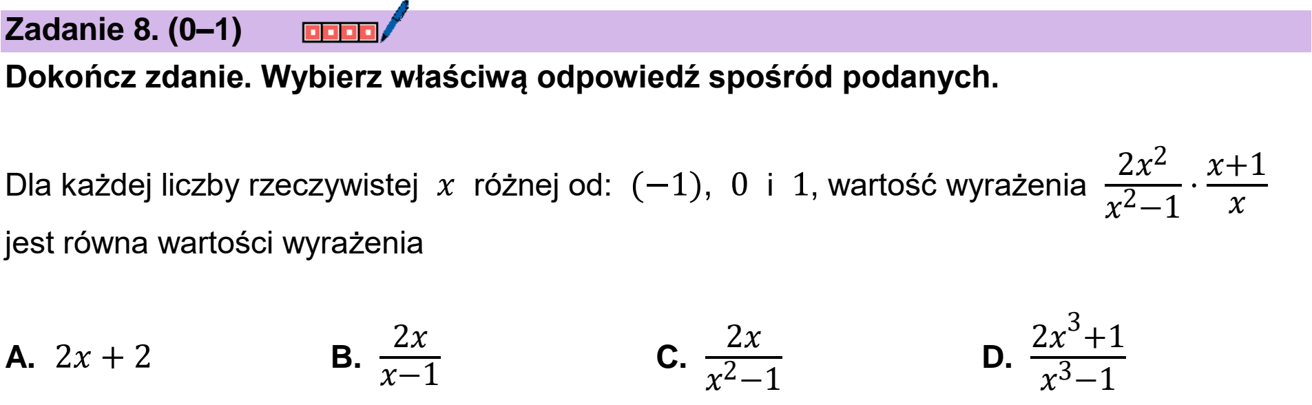 Matura dodatkowa, czerwiec 2024, podgląd zadania 8