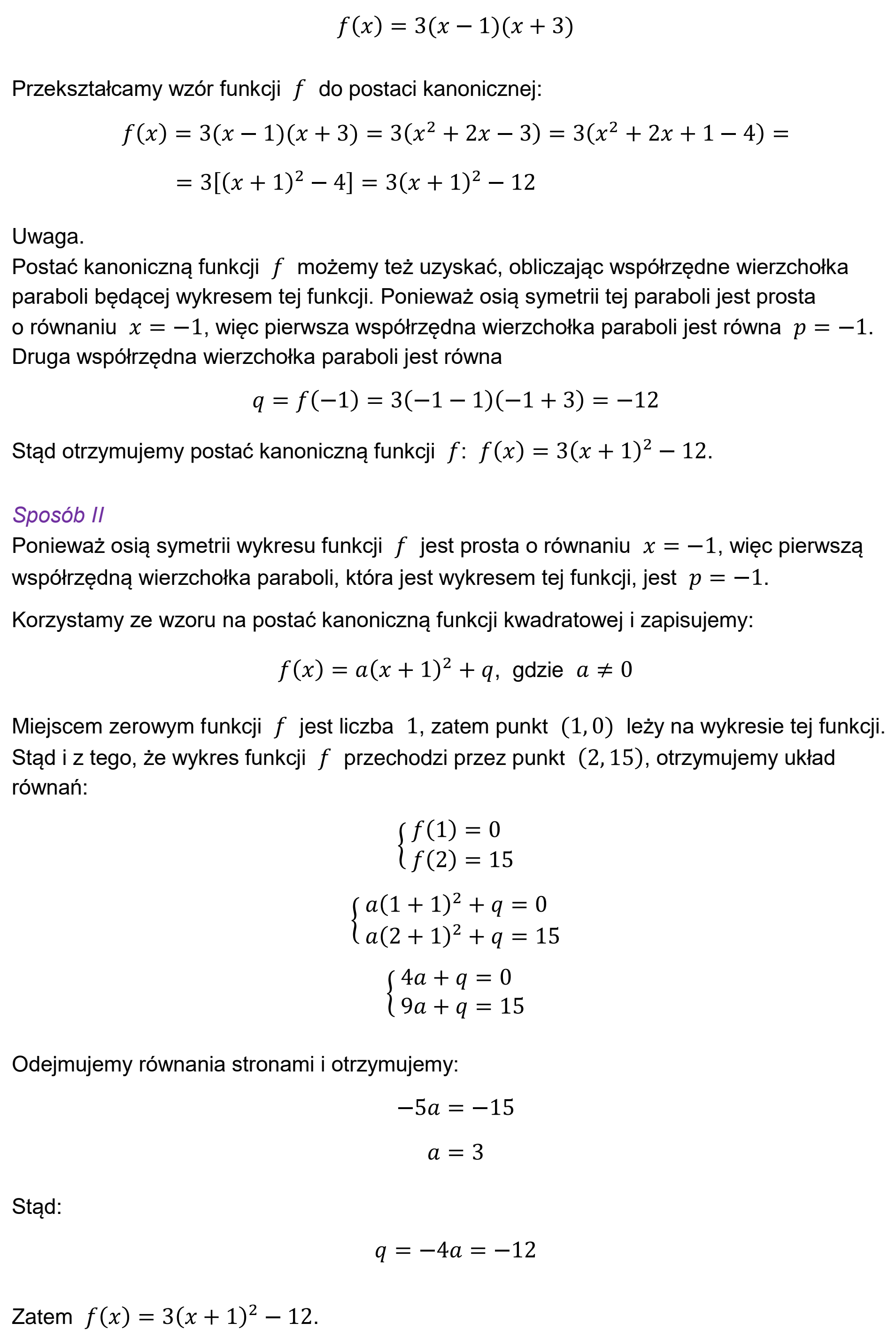 Matura dodatkowa, czerwiec 2025, odpowiedź do zadania 13, fragment 2