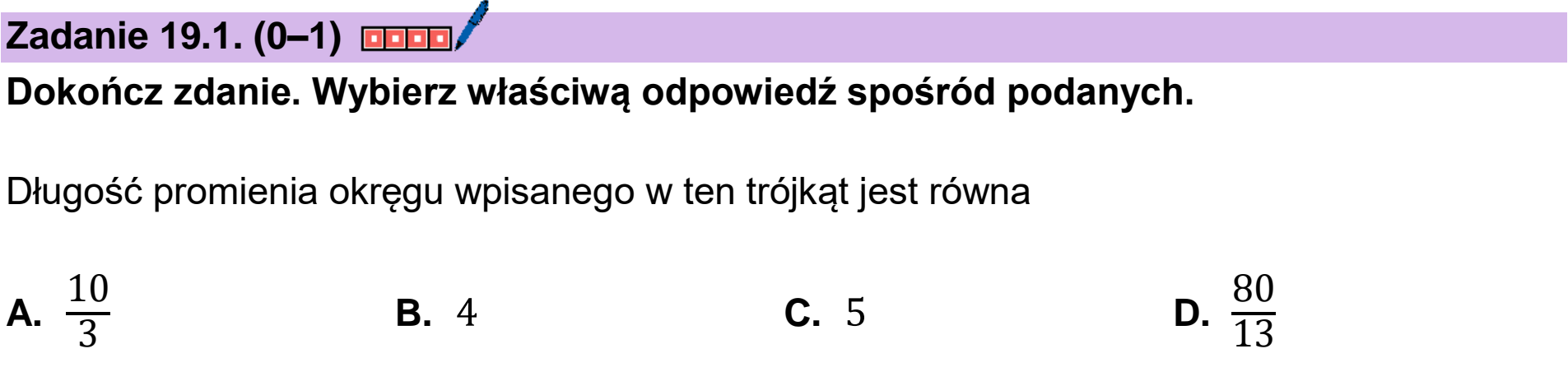 Matura dodatkowa, czerwiec 2025, zadanie 19.1