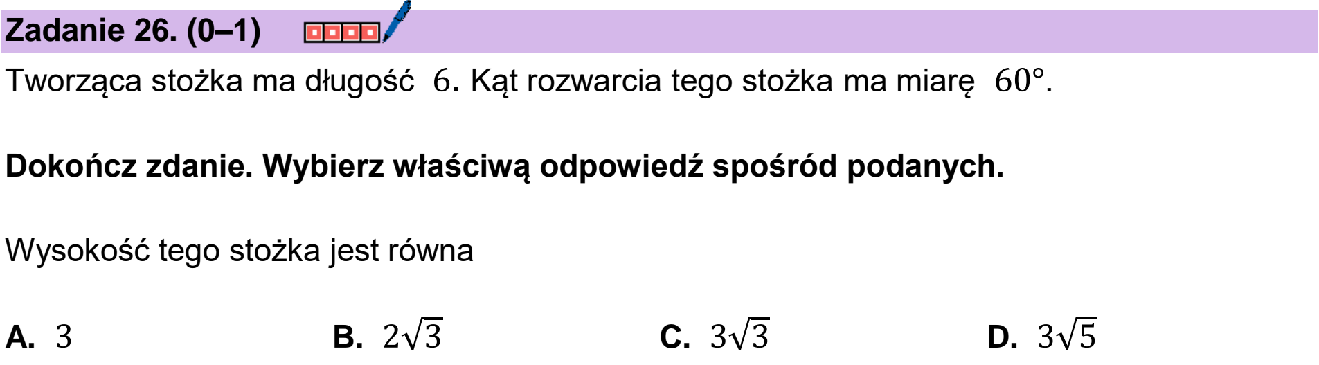 Matura dodatkowa, czerwiec 2025, podgląd zadania 26