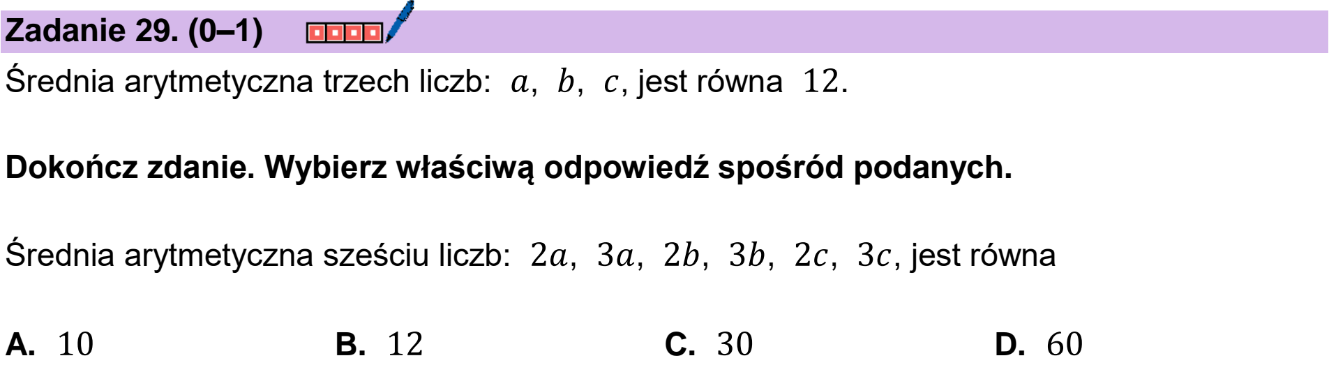 Matura dodatkowa, czerwiec 2025, podgląd zadania 29