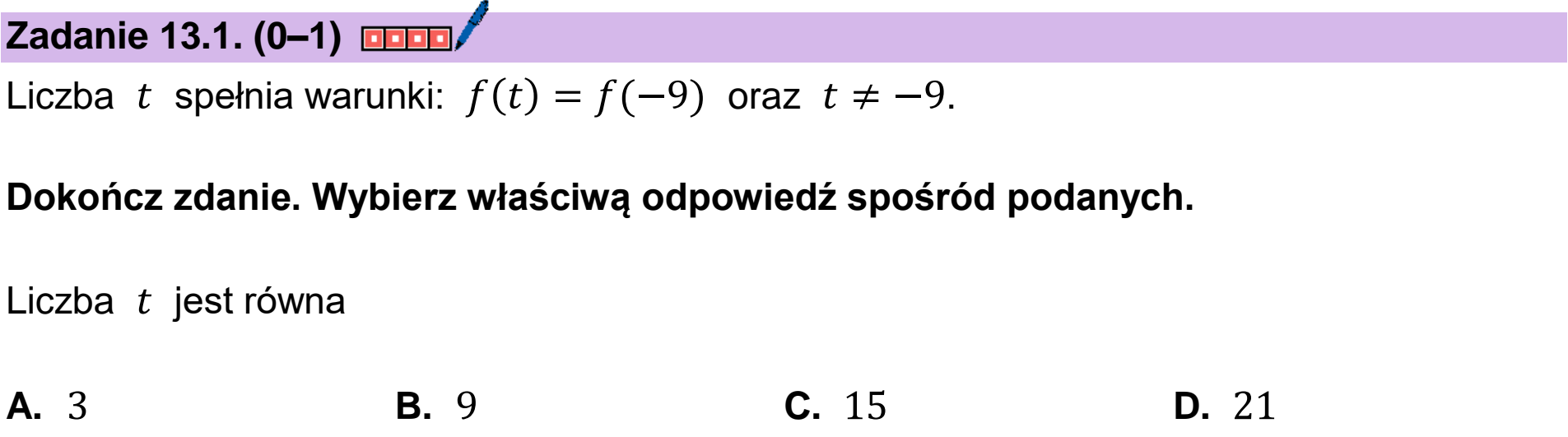Matura dodatkowa, czerwiec 2026, zadanie 13.1