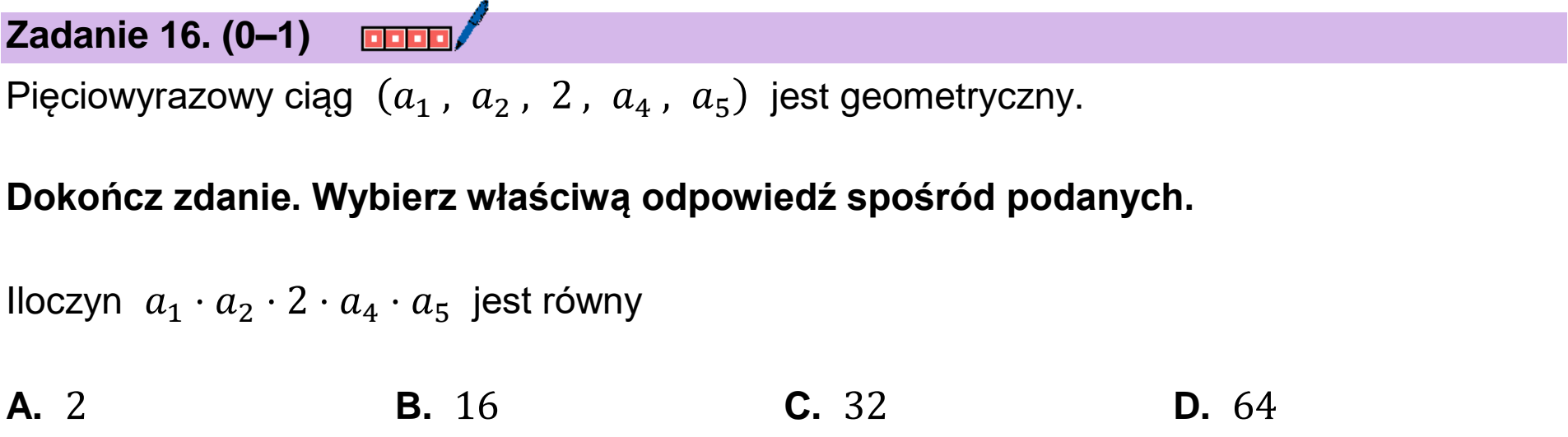 Matura dodatkowa, czerwiec 2026, podgląd zadania 16