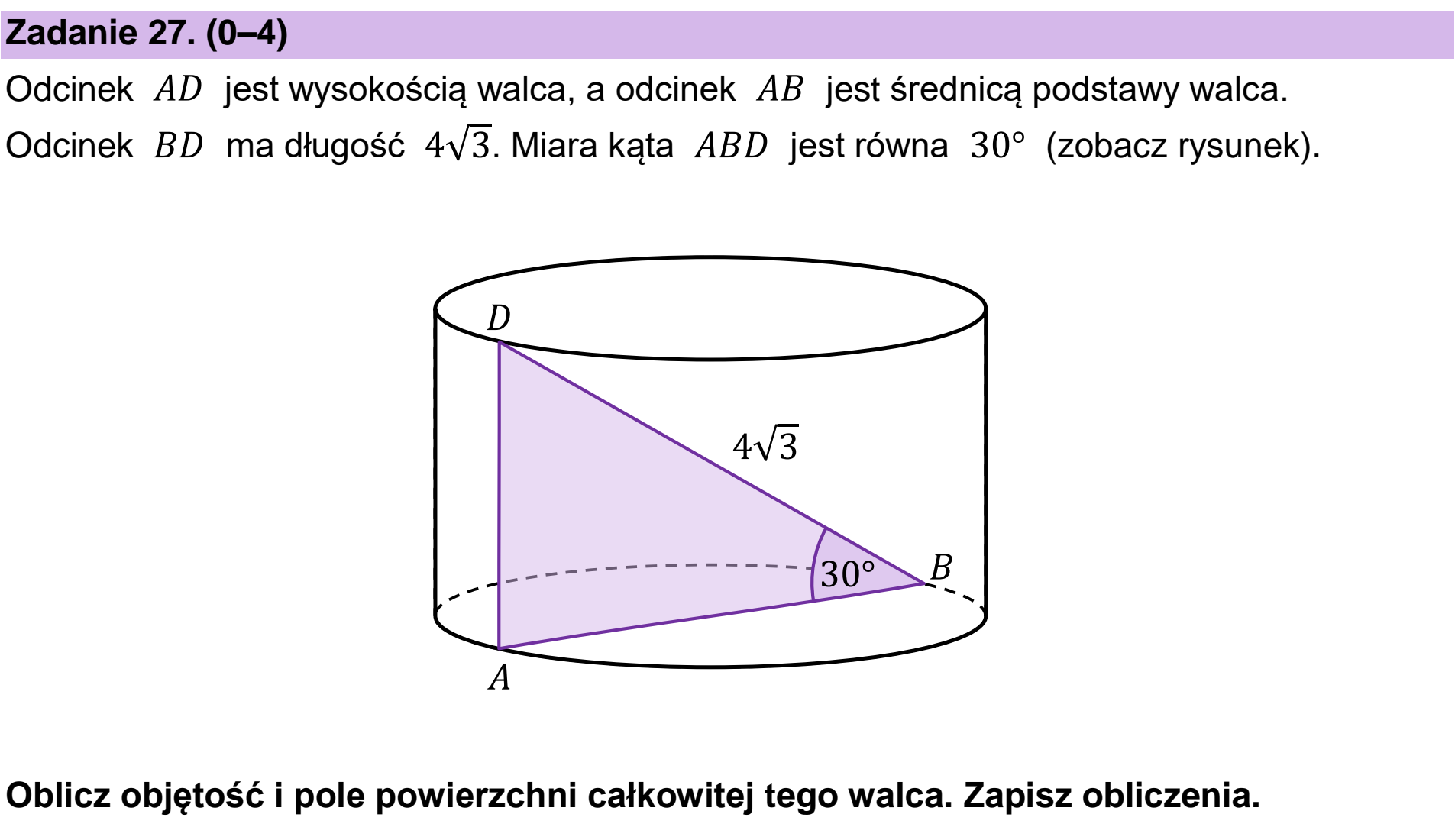 Matura dodatkowa, czerwiec 2026, podgląd zadania 27