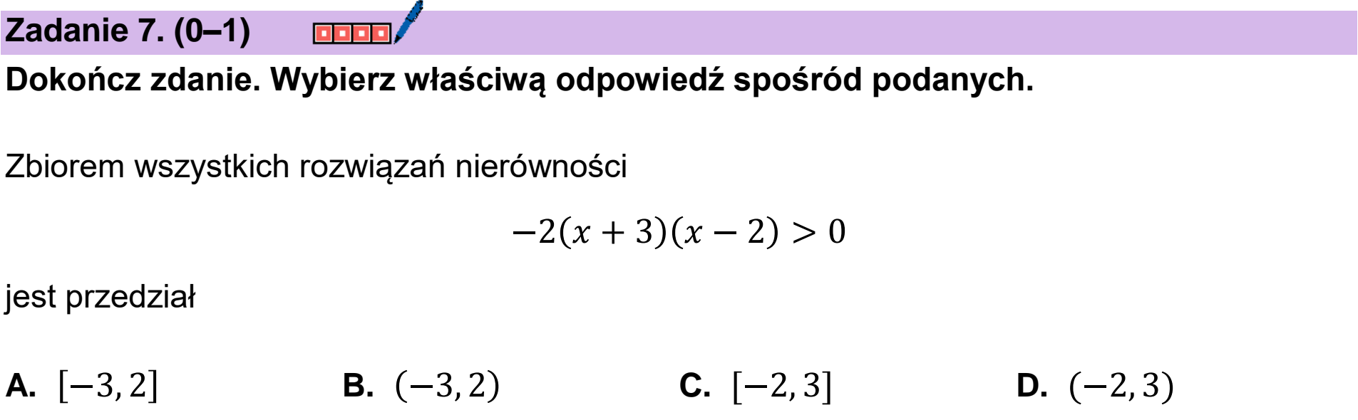 Matura dodatkowa, czerwiec 2026, podgląd zadania 7