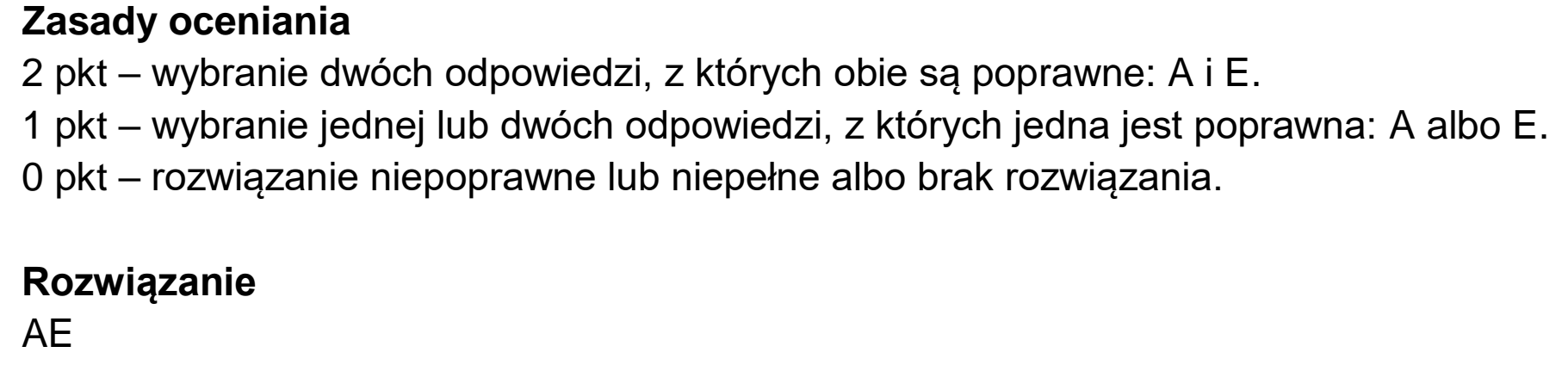 Matura próbna, grudzien 2022, odpowiedź do zadania 17