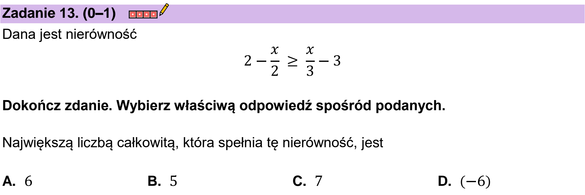 Matura próbna, grudzien 2022, podgląd zadania 13