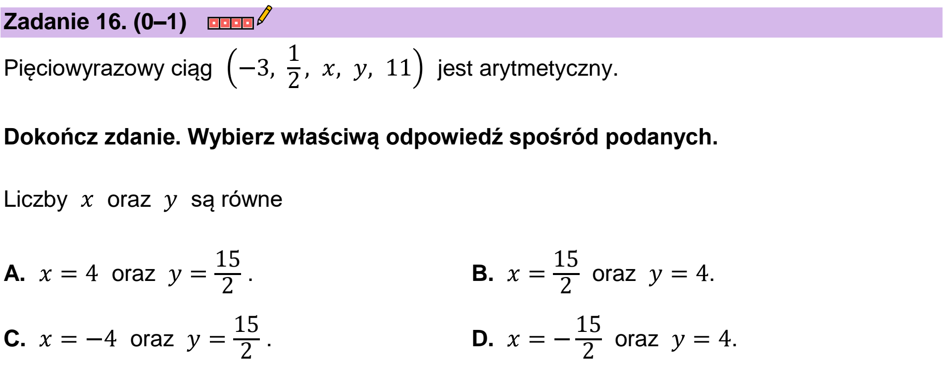Matura próbna, grudzien 2022, podgląd zadania 16