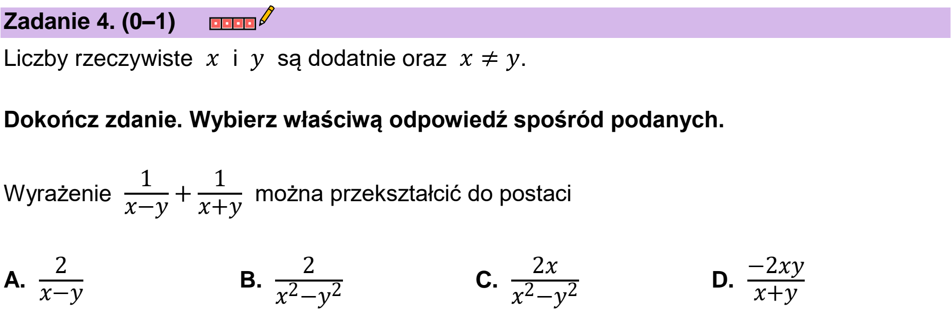 Matura próbna, grudzien 2022, podgląd zadania 4